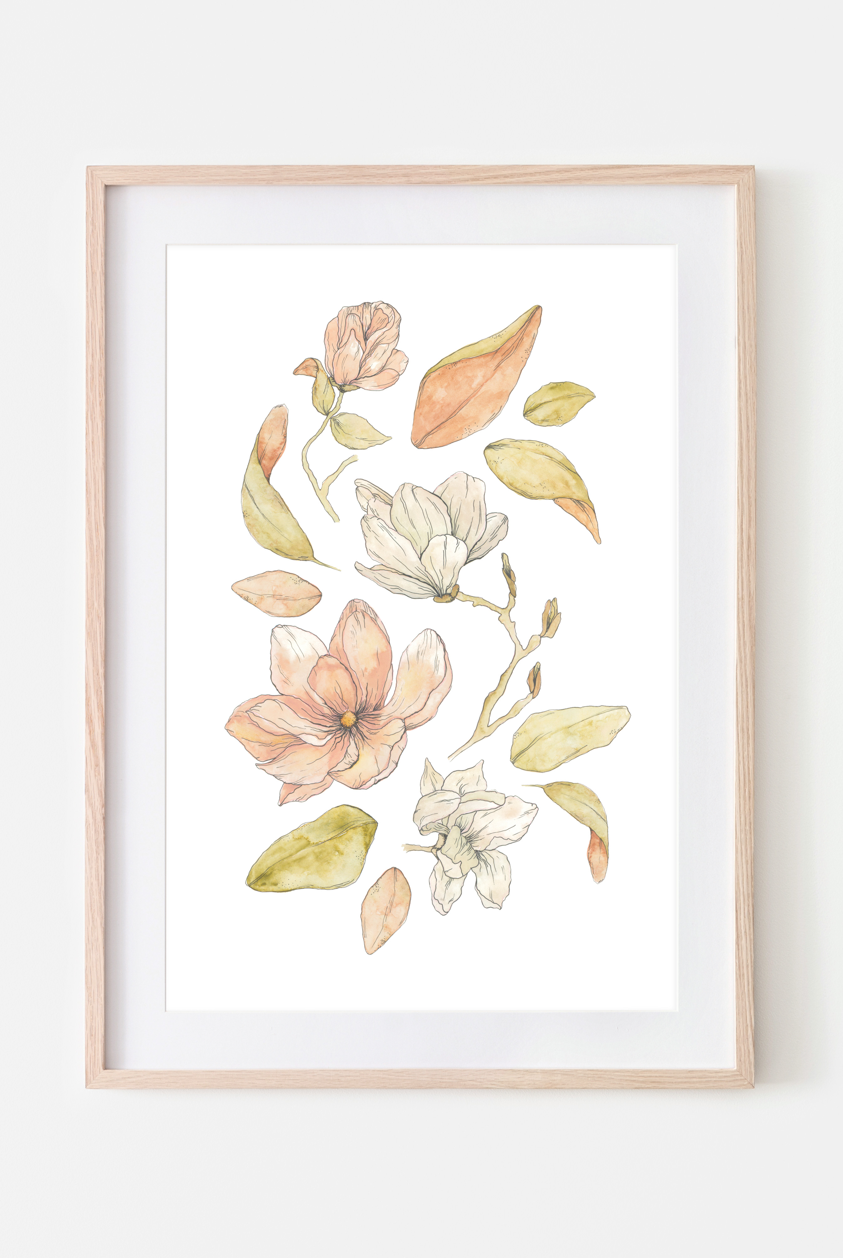 Watercolour Magnolias